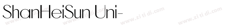 ShanHeiSun Uni字体转换